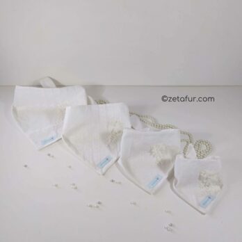 Dogs Bandanas | Cats bandanas | White lace | 100% cotton