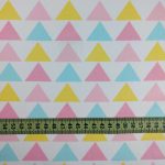 White with colored triangles – 100% cotton