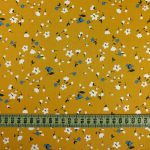Yellow with flowers – 100% cotton