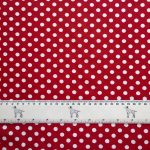 Red with white dots - 100% cotton