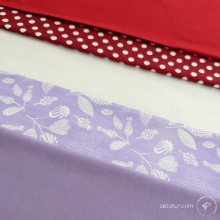 red purple cotton fabrics for love collection